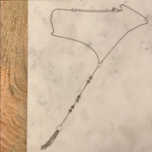 Adjustable Tassel Drop Necklace